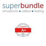 CompTIA A+ Certification Core 1 and Core 2, TotalVideo, TotalSims, TotalTester Bundle