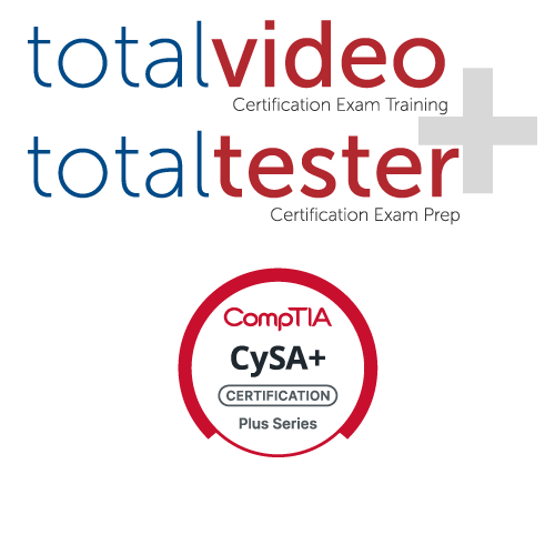 CompTIA CySA+ certification video training and practice test bundle