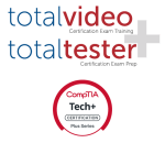 CompTIA Tech+ certification video training and practice test bundle