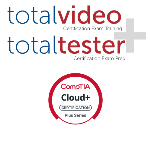 CompTIA Cloud+ certification video training and practice test bundle
