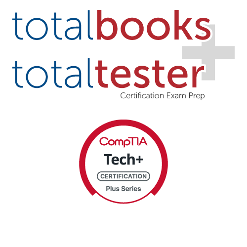 CompTIA Tech+ certification book and practice test bundle