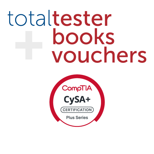 CompTIA CySA+ certification practice test, book, and exam voucher bundle